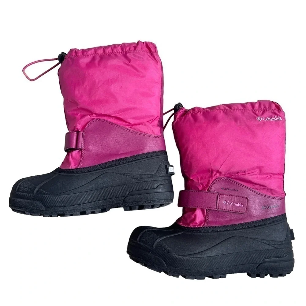 Columbia Powerbug Forty Waterproof Insulated Winter Snow Boots Girls Size 4